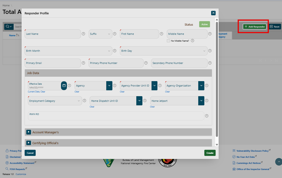 Create Responder Profile