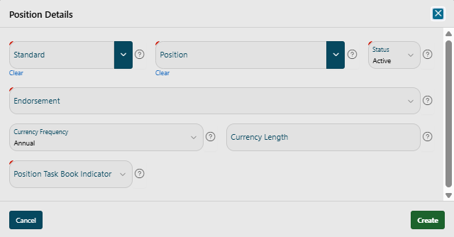 Control Table, Position [Qualification] Details