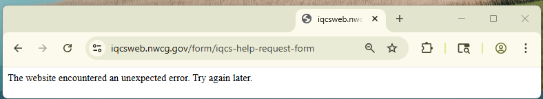 Help ticket submit error